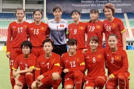 Đội hình xuất phát của tuyển nữ Việt Nam ở trận thắng Jordan tối qua. (Ảnh: VFF) 