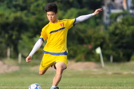 Tuyển thủ quốc gia Duy Mạnh là “át chủ bài” của U21 Việt Nam ở giải U21 quốc tế lần này. (Ảnh: Minh Chiến/Vietnam+)