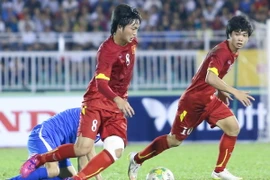 Tuấn Anh (số 8) rất nhiều lần lỡ hẹn với U23 Việt Nam ở các giải chính thức vì chấn thương. (Ảnh: Minh Chiến/Vietnam+)