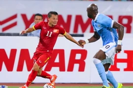 Sau Vũ Minh Tuấn (số 11), Thành Lương là cầu thủ tấn công đẳng cấp thứ hai vắng mặt. (Ảnh: Minh Chiến/Vietnam+)