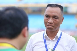 Chủ tịch Nguyễn Giang Đông khẳng định “trẻ của Hà Nội khác của Hoàng Anh Gia Lai”. (Ảnh: Minh Chiến/Vietnam+)