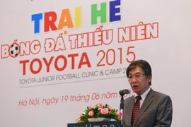 Chiến dịch trại Hè bóng đá Toyota bắt đầu khởi động sáng nay. (Ảnh: Thu Hằng/Vietnam+)