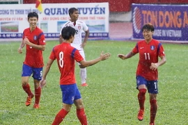 U19 Hàn Quốc vào bán kết và nắm trong tay hàng loạt kỷ lục của giải đấu. (Ảnh: Minh Chiến/Vietnam+)