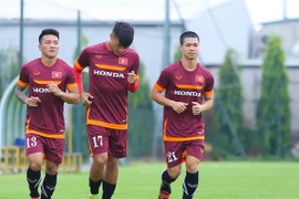 Công Phượng mang số áo 21 ở tuyển Việt Nam trong đợt tập trung thứ hai. (Ảnh: Minh Chiến/Vietnam+)