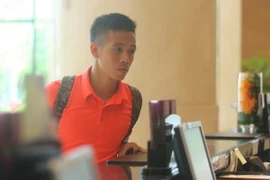 Văn Quyết đang rất khát khao chọc thủng lưới Manchester City. (Ảnh: Minh Chiến/Vietnam+) 