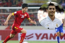 Công Phượng có thể đồng hành của siêu sao Ronaldo của Real Madrid. (Ảnh: Minh Chiến/Vietnam+)