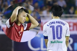 Công Phượng và Văn Thành (ảnh nhỏ) là hai cầu thủ tấn công tiêu biểu của U21 Hoàng Anh Gia Lai và U21 Việt Nam thất bại trên chấm luân lưu. (Ảnh: Minh Chiến/Vietnam+)
