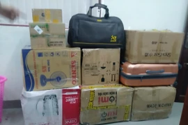 Số ma túy được lực lượng chức năng Tây Ninh thu giữ trong vụ vận chuyển 180kg ma túy về Việt Nam. (Ảnh: TTXVN phát)