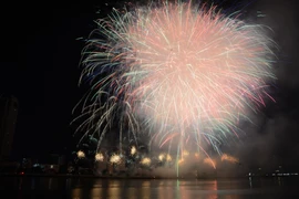 Phần trình diễn pháo hoa của đội Canada. (Ảnh: Văn Dũng/TTXVN)