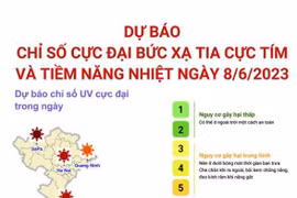 Dự báo chỉ số cực đại bức xạ tia cực tím và tiềm năng nhiệt ngày 8/6