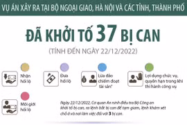 [Infographics] Vụ án Cục Lãnh sự, Bộ Ngoại giao: Đã khởi tố 37 bị can