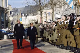 Lễ đón chính thức Thủ tướng Phạm Minh Chính thăm Luxembourg