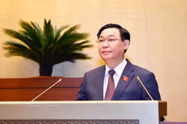 Chủ tịch Quốc hội Vương Đình Huệ phát biểu khai mạc. (Ảnh: Doãn Tấn/TTXVN)