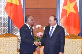 Thủ tướng Nguyễn Xuân Phúc tiếp Bộ trưởng Ngoại giao và Hợp tác Timor-Leste Dionisio Babo Soares. (Ảnh: Thống Nhất/TTXVN)