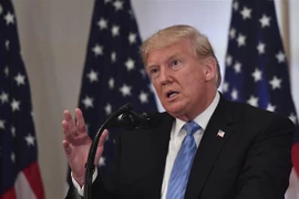 Tổng thống Mỹ Donald Trump phát biểu tại cuộc họp báo ở New York. Ảnh: (Nguồn: AFP/TTXVN)