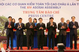 Sáng 17/9, tại Trung tâm Hội nghị Quốc gia (Hà Nội), Kiểm toán Nhà nước tổ chức Lễ khai trương Trung tâm Báo chí và họp báo về nội dung Đại hội ASOSAI 14.