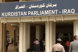 Trụ sở cơ quan lập pháp khu tự trị người Kurd ở Arbil, Iraq ngày 29/10. (Nguồn: AFP/TTXVN)
