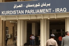 Trụ sở cơ quan lập pháp khu tự trị người Kurd ở Arbil, Iraq ngày 29/10. (Nguồn: AFP/TTXVN)