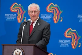 Ngoại trưởng Mỹ Rex Tillerson phát biểu tại cuộc họp ở Washington, DC ngày 17/11. (Nguồn: THX/TTXVN)
