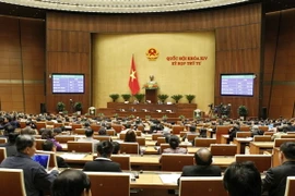 Quốc hội biểu quyết thông qua Luật Quy hoạch. (Ảnh: Văn Điệp/TTXVN)