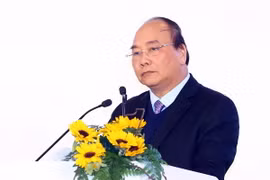 Thủ tướng Nguyễn Xuân Phúc phát biểu tại Diễn đàn. (Ảnh: Vũ Sinh/TTXVN)