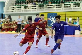Pha tấn công của cầu thủ đội Việt Nam. (Ảnh: Mạnh Linh/TTXVN)