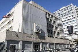 Đại sứ quán Mỹ tại Tel Aviv, Israel ngày 20/1. (Nguồn: AFP/TTXVN)