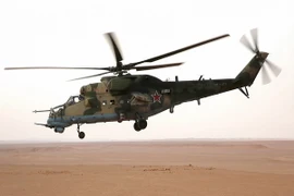 Trực thăng quân sự Nga làm nhiệm vụ tại Deir Ezzor, Syria ngày 15/9. (Nguồn: AFP/TTXVN)