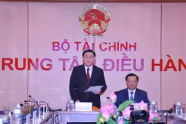 Hội nghị trực tuyến với các địa phương về công tác khóa sổ thu, chi ngân sách Nhà nước năm 2019, ngày 31/12. (Ảnh: BTC/Vietnam+)
