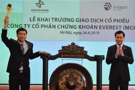 Mã EVS là công ty chứng khoán thứ 12 niêm yết trên HNX, ngày 28/6. (Ảnh: HNX/Vietnam+)