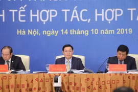 Diễn đàn Kinh tế hợp tác, hợp tác xã năm 2019 do Bộ Kế hoạch và Đầu tư phối hợp với Liên minh Hợp tác xã Việt Nam tổ chức ngày 14/10. (Ảnh: TTXVN)