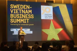 Hội nghị Thượng đỉnh Kinh doanh Thụy Điển - Việt Nam, ngày 7/5. (Ảnh: PV/Vietnam+)