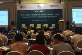 Hội thảo “Tăng cường việc tiếp cận thị trường vốn Việt Nam,” ngày 8/5. (Ảnh: PV/Vietnam+)