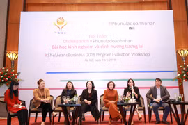 Hội thảo Chương trình “Phụ nữ là Doanh nhân”: Bài học kinh nghiệm và định hướng tương lai,” ngày 10/1. (Ảnh: Vietnam+)