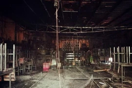 Hiện trường vụ cháy. (Ảnh: Lê Xuân/TTXVN)