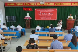Quang cảnh lễ khai mạc kỳ thi. (Ảnh: Ánh Tuyết/TTXVN)