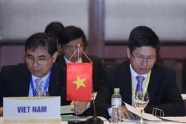 Đoàn đại biểu Việt Nam dự hội nghị. (Ảnh: Vũ Sinh/TTXVN)