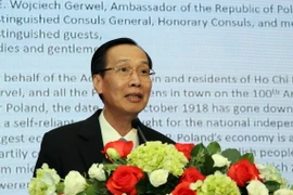 Ông Lê Thanh Liêm, Phó Chủ tịch Ủy ban Nhân dân Thành phố Hồ Chí Minh phát biểu tại buổi lễ. (Ảnh: Xuân Khu/TTXVN)