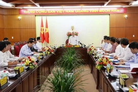 Tổng Bí thư, Chủ tịch nước Nguyễn Phú Trọng phát biểu tại buổi làm việc với Ban Thường vụ Tỉnh ủy Đắk Lắk. (Ảnh: Trí Dũng/TTXVN)