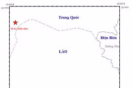 Bản đồ chấn tâm động đất. (Nguồn: Viện Vật lý địa cầu)