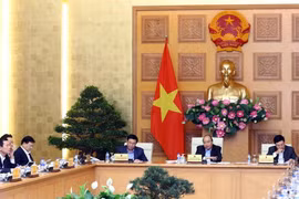 Thủ tướng Nguyễn Xuân Phúc chủ trì phiên họp thường trực Chính phủ. (Ảnh: Thống Nhất/TTXVN)