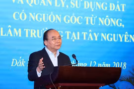 Thủ tướng Nguyễn Xuân Phúc phát biểu. (Ảnh: Thống Nhất/TTXVN)