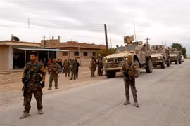Binh sỹ Mỹ tuần tra tại Syria. (Nguồn: AFP/TTXVN)