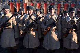 Lễ diễu binh, tái hiện cuộc duyệt binh huyền thoại năm 1941. (Ảnh: Sputnik)