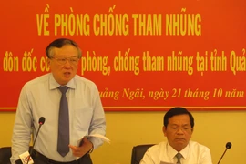Ông Nguyễn Hòa Bình phát biểu chỉ đạo tại buổi làm việc. (Ảnh: Phước Ngọc/TTXVN)
