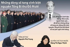 Những dòng số tang vĩnh biệt nguyên Tổng Bí thư Đỗ Mười