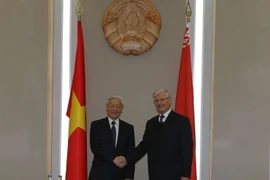 Tổng Bí thư Nguyễn Phú Trọng hội kiến Chủ tịch Thượng viện Belarus