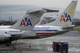 Máy bay của American Airlines tại sân bay Quốc gia Ronald Reagan ở Washington D.C. (Mỹ). (Ảnh: THX/TTXVN)