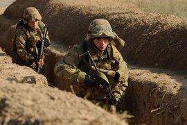 Binh sỹ Armenia trong một cuộc tập trận. (Ảnh: AFP)