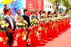 Lễ cắt băng khánh thành. (Ảnh: Hoàng Chương/Vietnam+)